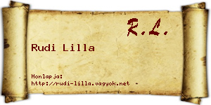 Rudi Lilla névjegykártya